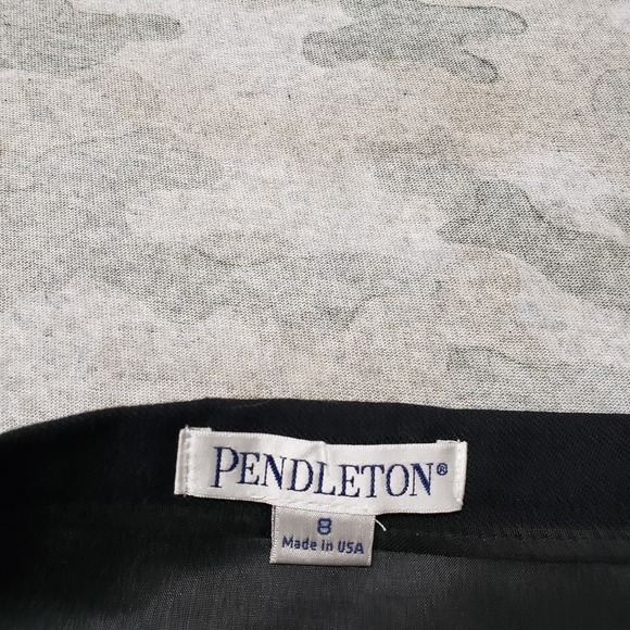 Pendleton Skirt Womens 8 Black Zip NWT Wool Pencil - Picture 6 of 11